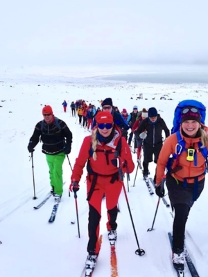 Yfir Snæfellsnes. Ferðaskíði