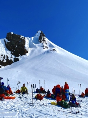 Yfir Tindfjöll. Fjallaskíði